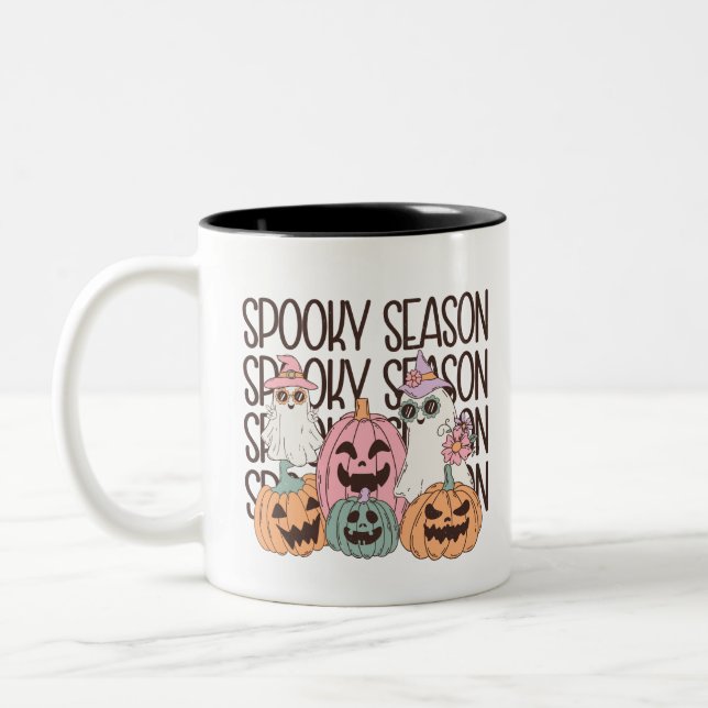 Halloween Spooky Season Two-Tone Coffee Mug (Left)