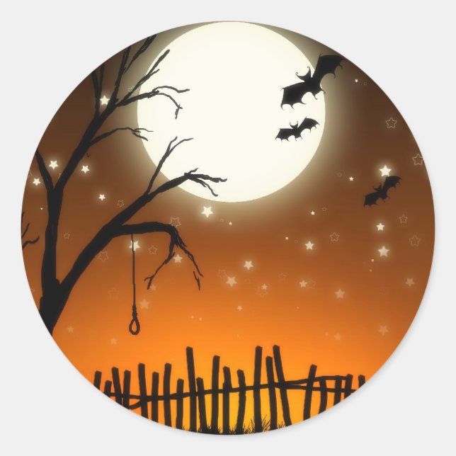 Halloween Spooky Silhouettes Sticker (Front)