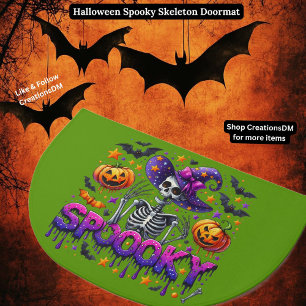 Halloween Spooky Skeleton Doormat