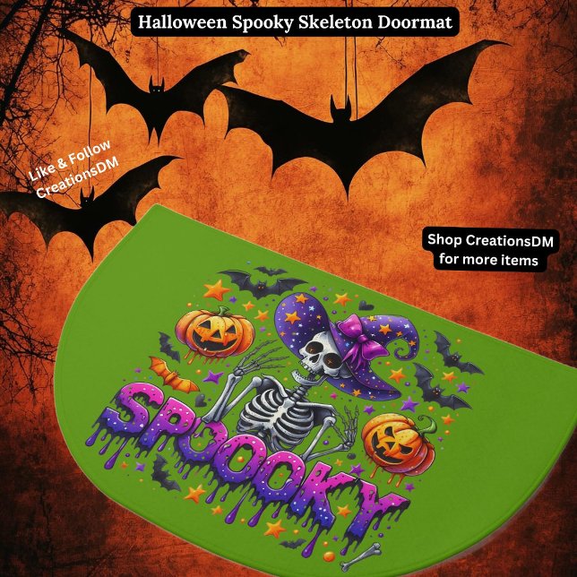 Halloween Spooky Skeleton  Doormat (Creator Uploaded)