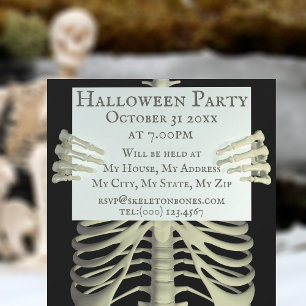 Halloween Spooky Skeleton Party Invitation