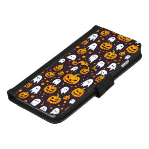 Halloween: Spooky Smiles and Pumpkin Friends iPhone 8/7 Plus Wallet Case