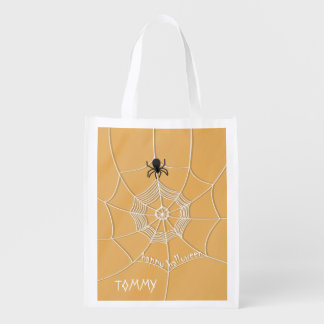 Halloween Spooky Spider Trick Or Treat Cute Grocery Bag