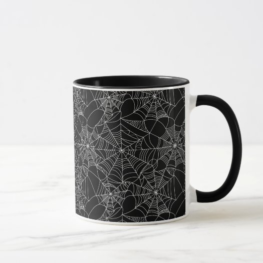 Halloween Spooky Spider Web Black White