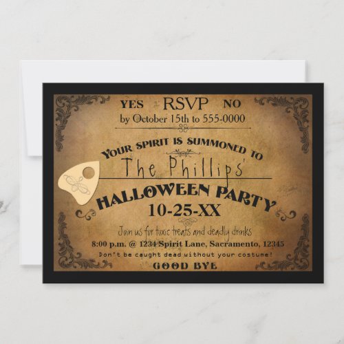 Halloween Spooky Spirit Board Party Invitation