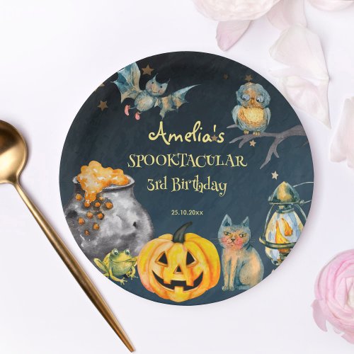Halloween spooky spooktacular birthday party paper plates