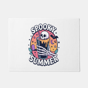 Halloween Spooky Summer Skeleton Drink Doormat