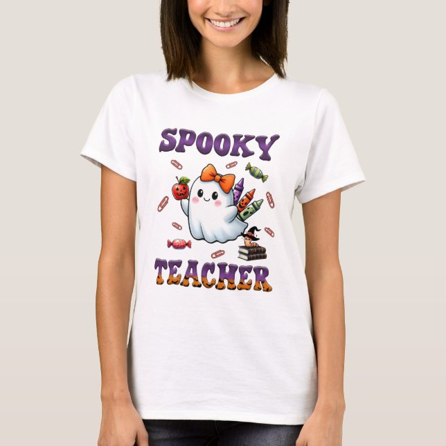 Halloween Spooky Teacher T-Shirt (Front)