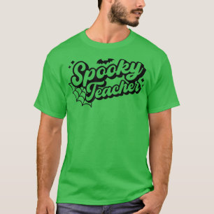 Halloween Spooky Teacher Trick or Teach Funny Hall T-Shirt