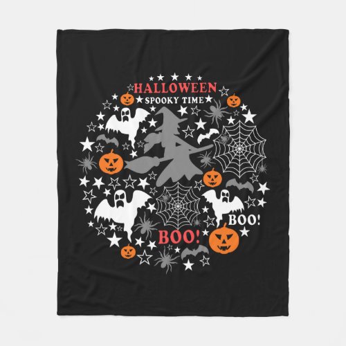 Halloween Spooky Time Fleece Blanket