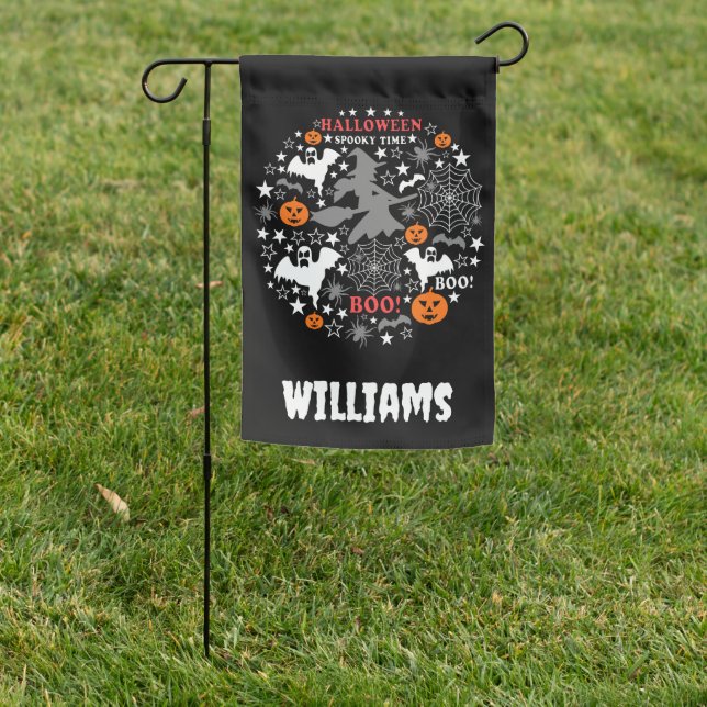 Halloween Spooky Time Garden Flag (In SItu)