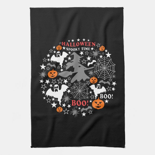 Halloween Spooky Time Kitchen Towel (Vertical)