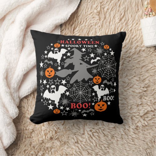 Halloween Spooky Time Throw Pillow