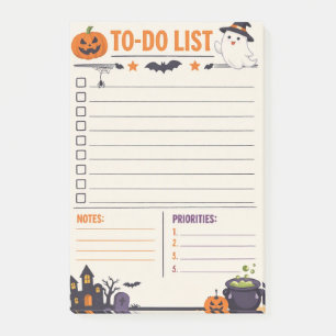 Halloween Spooky To‑Do List Post-it Notes