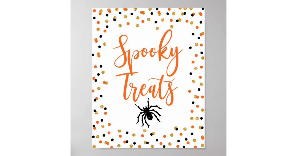 Halloween Spooky Treats Party Sign 