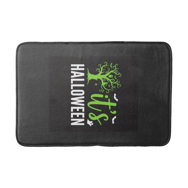 Halloween Spooky Tree Bats Vector Design_1 Bath Mat (Front)