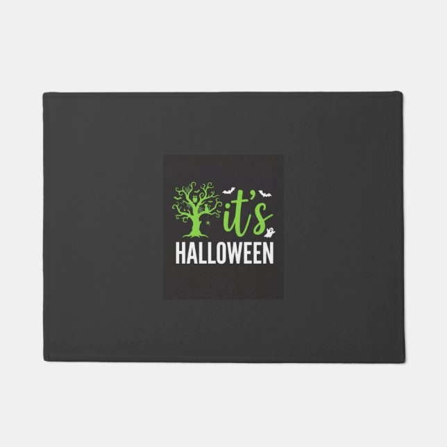 Halloween Spooky Tree Bats Vector Design_1 Doormat (Front)
