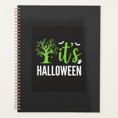 Halloween Spooky Tree Bats Vector Design_1 Planner