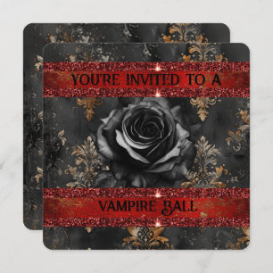 Halloween spooky vampire party invitation