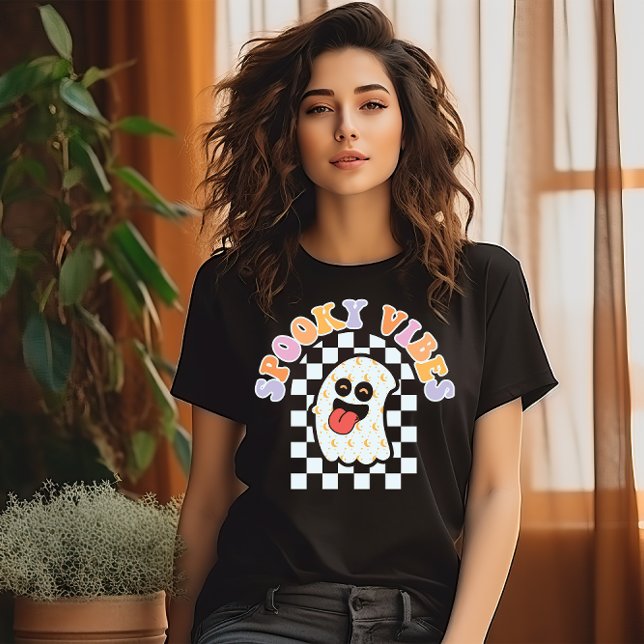 HALLOWEEN SPOOKY VIBES GHOSTS T-Shirt (Creator Uploaded)
