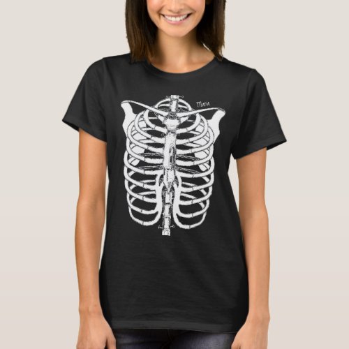Halloween Spooky Whimsical Skeleton Graphic T_Shirt