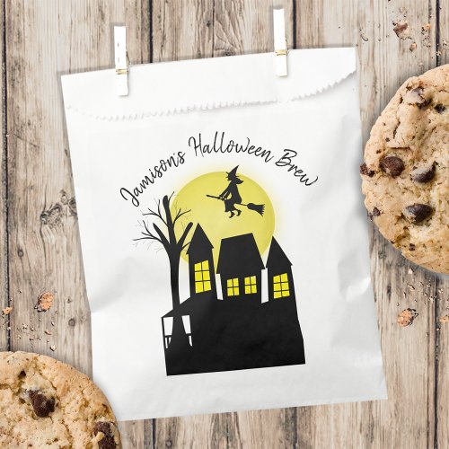 Halloween Spooky Whimsical Witch Haunted House  Favor Bag