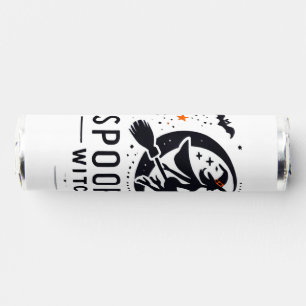 Halloween Spooky Witch Design - Flying on Broom Breath Savers® Mints