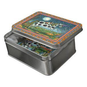 HALLOWEEN SPOTTED PONY & BAT CAT Fantasy Horse Jigsaw Puzzle