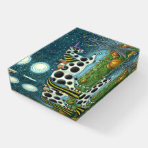 HALLOWEEN SPOTTED PONY & BAT CAT Whimsical Horse