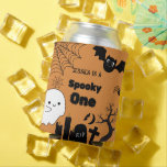 Halloween Sppoky One First Birthday party Can Cooler<br><div class="desc">Spooky one  halloween can cooler!" This is ideal for an October birthday or a spooky party. The template is ready for you to modify,  and there are related things in my store,  under the eerie Halloween collection.</div>