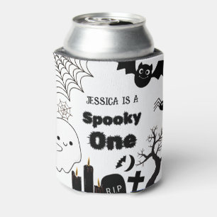 Halloween Sppoky One First Birthday party Can Cooler