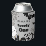 Halloween Sppoky One First Birthday party Can Cooler<br><div class="desc">Spooky one  halloween can cooler!" This is ideal for an October birthday or a spooky party. The template is ready for you to modify,  and there are related things in my store,  under the eerie Halloween collection.</div>