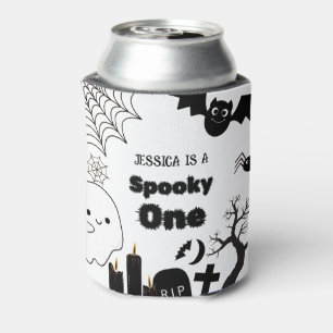 Halloween Sppoky One First Birthday party Can Cooler