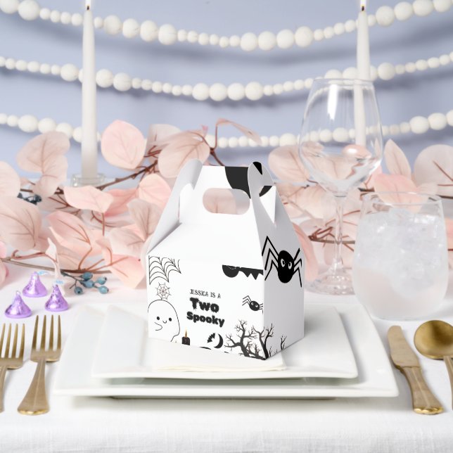 Halloween Sppoky One First Birthday party Favor Boxes (Wedding)