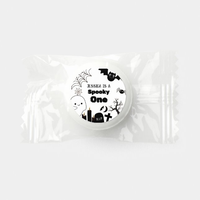 Halloween Sppoky One First Birthday party Life Saver® Mints (Front)