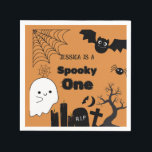 Halloween Sppoky One First Birthday party Napkins<br><div class="desc">Spooky one  halloween Paper plate!" This is ideal for an October birthday or a spooky party. The template is ready for you to modify,  and there are related things in my store,  under the eerie Halloween collection.</div>