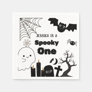 Halloween Sppoky One First Birthday party Napkins