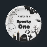Halloween Sppoky One First Birthday party Paper Plates<br><div class="desc">Spooky one  halloween Paper plate!" This is ideal for an October birthday or a spooky party. The template is ready for you to modify,  and there are related things in my store,  under the eerie Halloween collection.</div>
