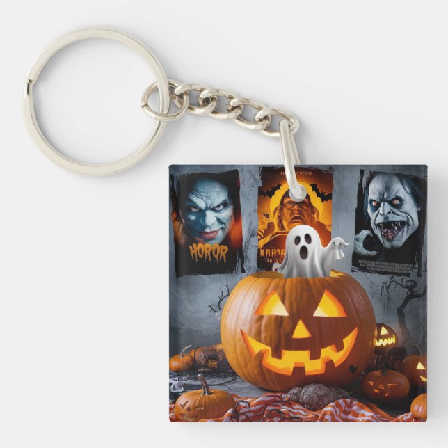 Halloween square Acrylic keychain (Front)