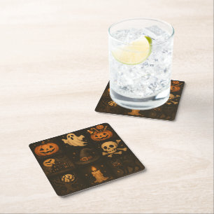 Halloween Square Paper Coaster