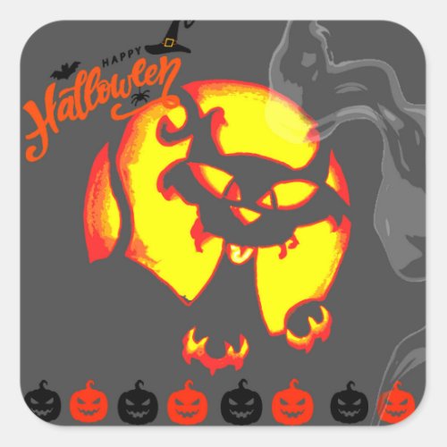 Halloween Square Sticker
