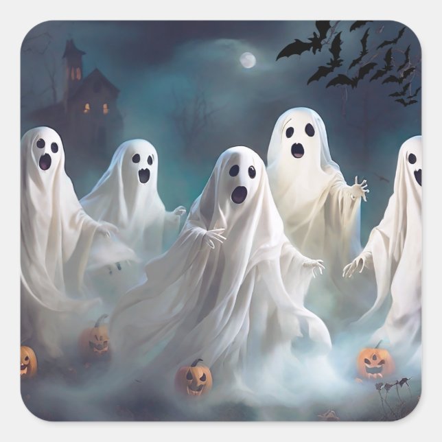 Halloween  square sticker (Front)