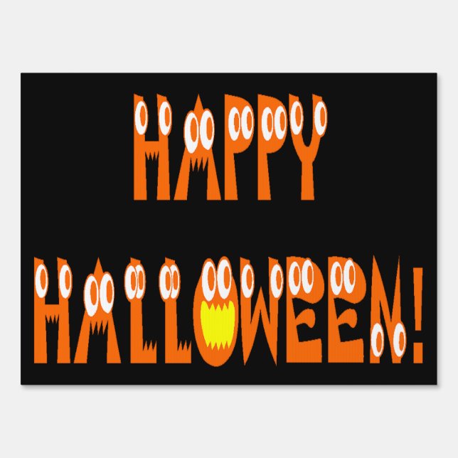 Halloween Squash Text Sign (Front)