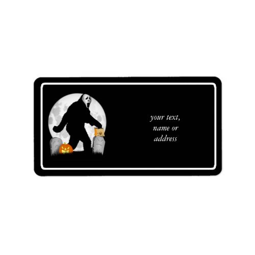 Halloween Squatchin Label