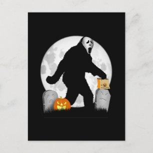Halloween Squatchin' Postcard
