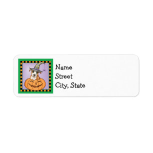 Halloween Staffordshire Bull Terrier Label