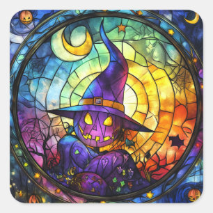 Halloween Stained Glass Steampunk Stickers