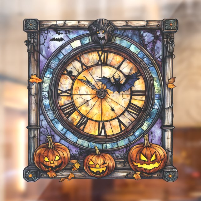 Halloween Stained Glass Steampunk Window Cling (Sheet 2)