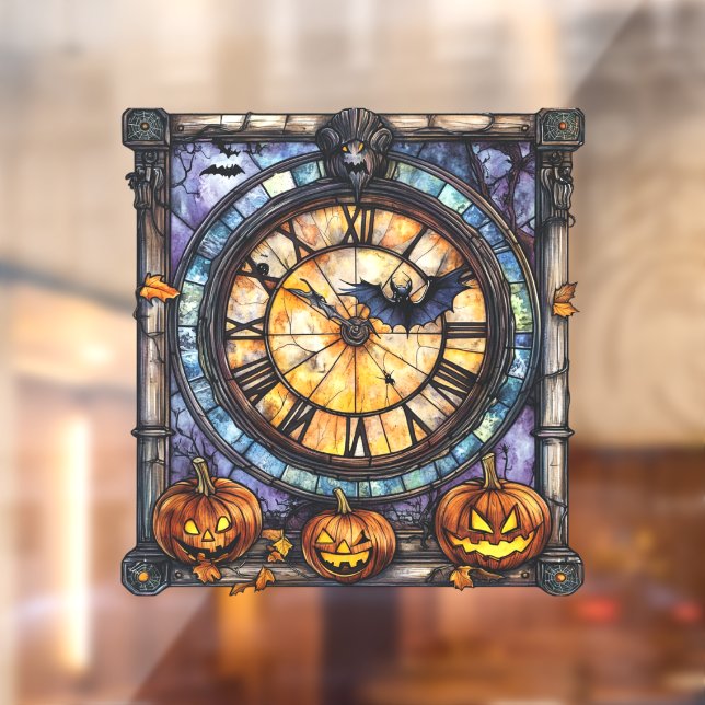 Halloween Stained Glass Steampunk Window Cling (Sheet 2)
