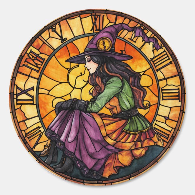 Halloween Stained Glass Steampunk Yard Sign (Front)
